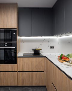 cocina armarios madera reforma interiores nuevo diseño deba